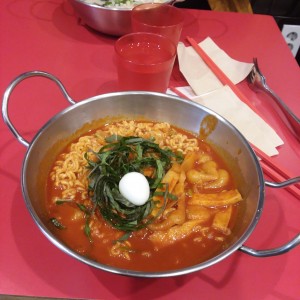 Spicy Ramen with Quail Egg. Perfect to warm up on a freezing evening.