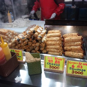 Assortment of things wrapped in dough and fried. My favorite was the spicy seafood one.