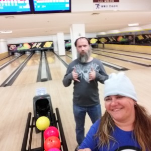 Nothing better than bowling, on a cold/rainy Saturday night!